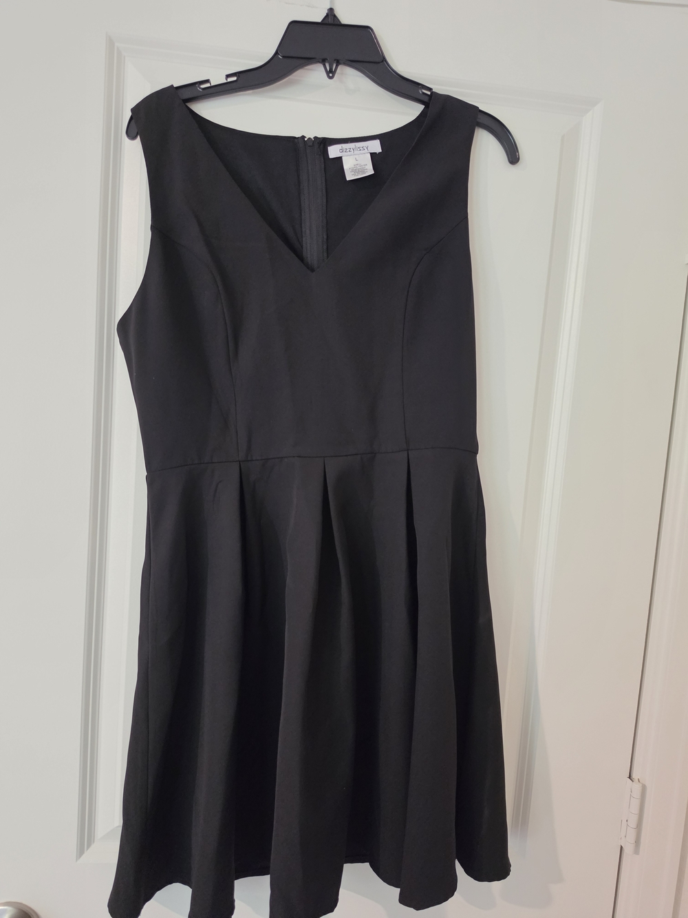 Donna Ricco Black V-Neck Fit & Flare Mini Dress